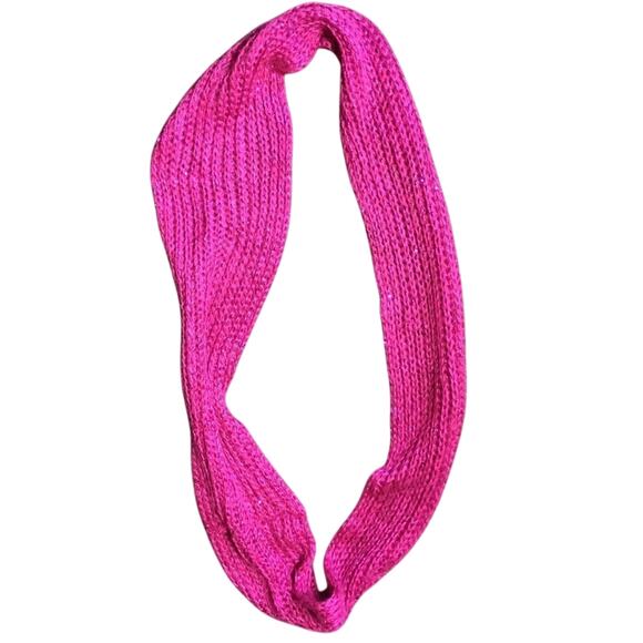 Claire's Pink Sparkle Infinity Scarf - Soft & Stylish - Picture 4 of 4
